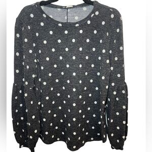 Brittany Black polka dot balloon top size M/L